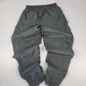 Vintage Nike Pants Mens Large Dark Green Y2K Nylon Windbreaker Joggers 90s